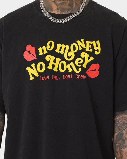 Goat Crew No Money No Honey Vintage T-Shirt Black Wash