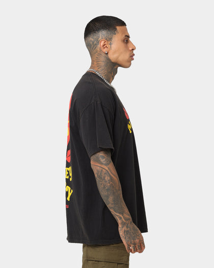 Goat Crew No Money No Honey Vintage T-Shirt Black Wash