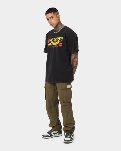 Goat Crew No Money No Honey Vintage T-Shirt Black Wash