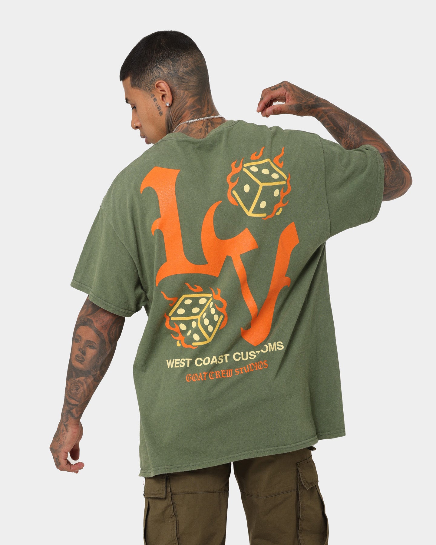 Goat Crew West Coast Customs T-Shirt Military Green | Culture Kings US