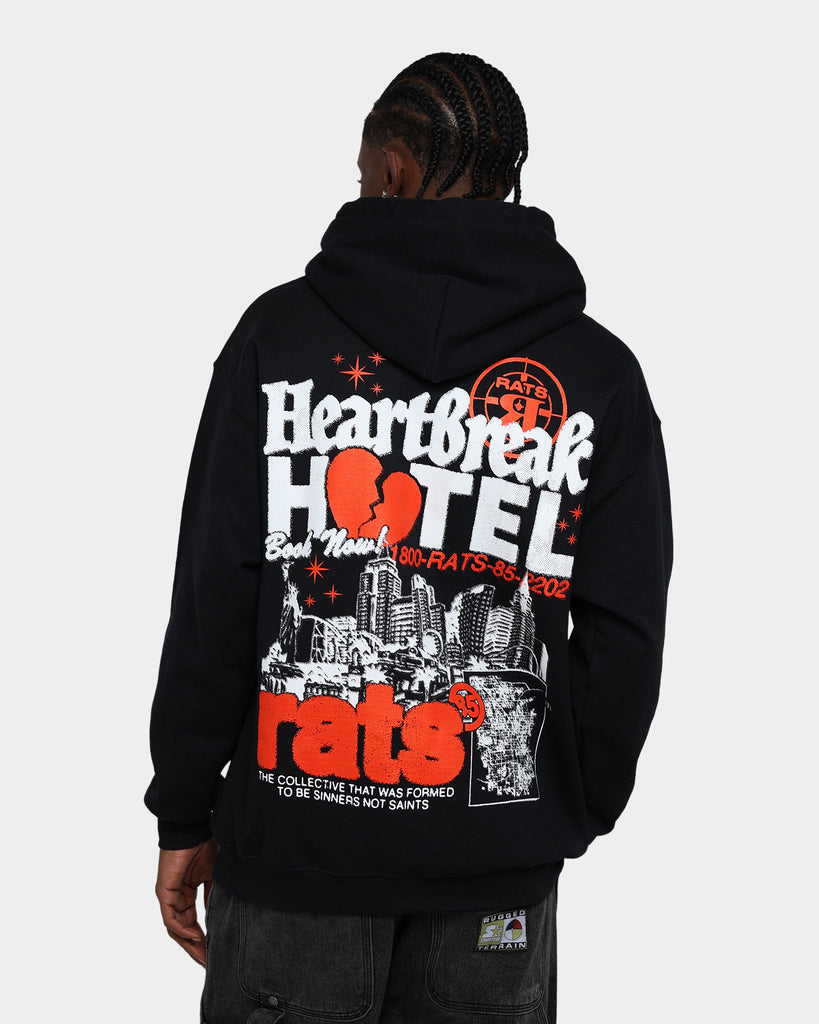 Rats Get Fat Heartbreak Hotel Hoodie Black | Culture Kings US