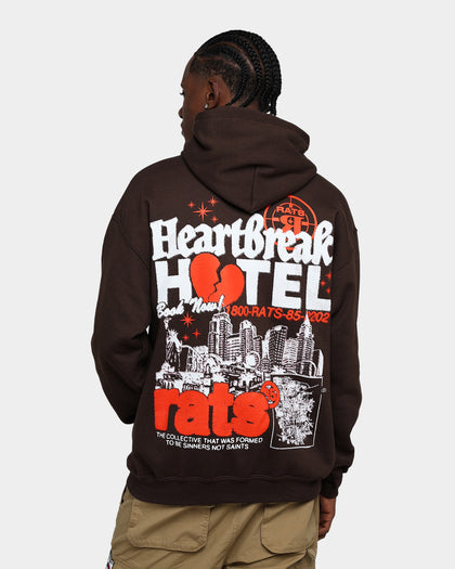 Rats Get Fat Heartbreak Hotel Hoodie Chocolate