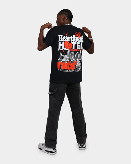 Rats Get Fat Heartbreak Hotel T-Shirt Black