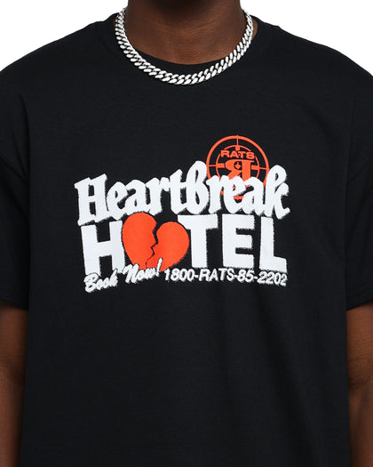 Rats Get Fat Heartbreak Hotel T-Shirt Black