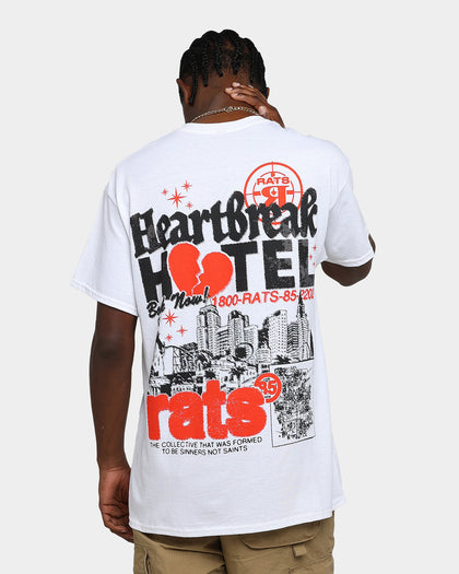 Rats Get Fat Heartbreak Hotel T-Shirt White