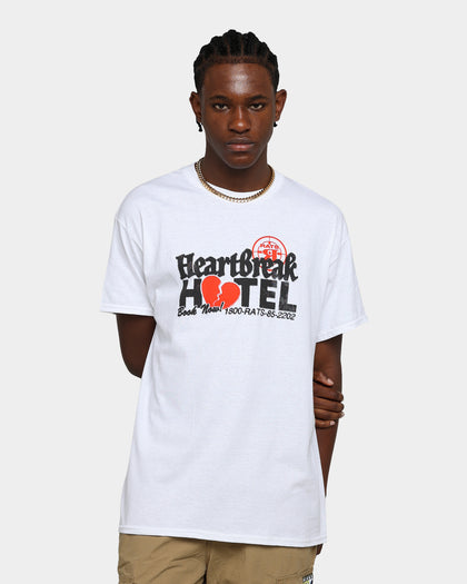 Rats Get Fat Heartbreak Hotel T-Shirt White