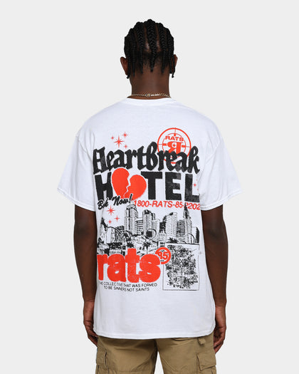 Rats Get Fat Heartbreak Hotel T-Shirt White
