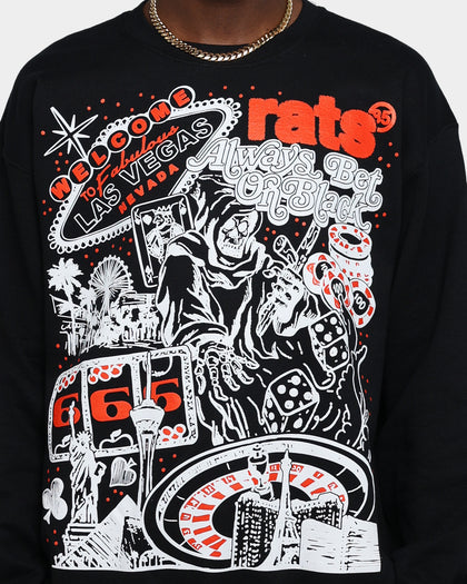 Rats Get Fat Bet On Black Crewneck Black