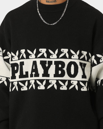 Playboy By CK Cozy Knit Sweater Black/Off White