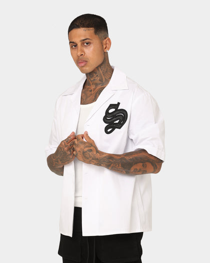 Saint Morta Gothic Bowling Shirt White