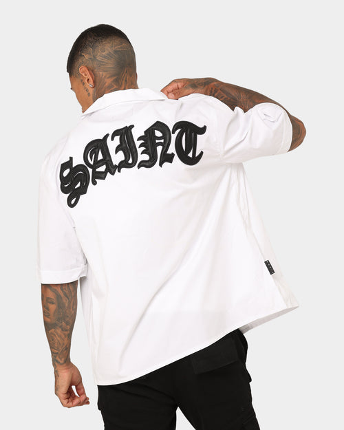 Saint Morta Gothic Bowling Shirt White