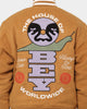Obey Time Varsity Jacket Brown