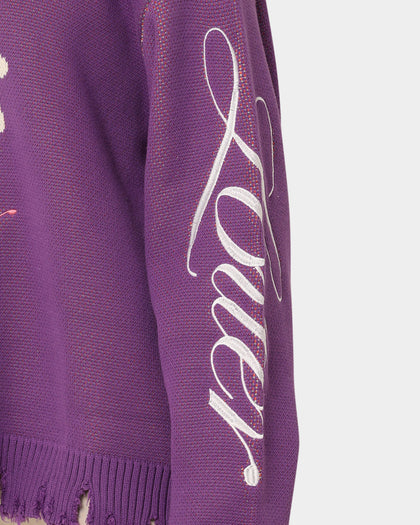 Loiter Flower Boi Knit Sweater Lilac