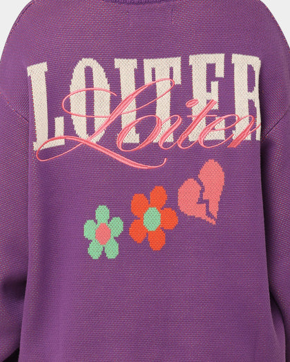 Loiter Flower Boi Knit Sweater Lilac