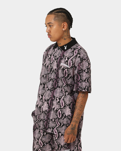Playboy By CK Snake Polo Shirt Pink/Black