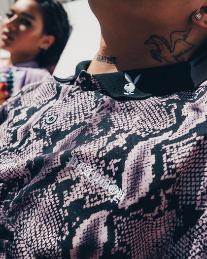 Playboy By CK Snake Polo Shirt Pink/Black