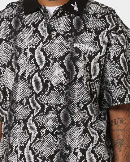 Playboy By CK Snake Polo Shirt Grey/Black