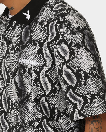 Playboy By CK Snake Polo Shirt Grey/Black