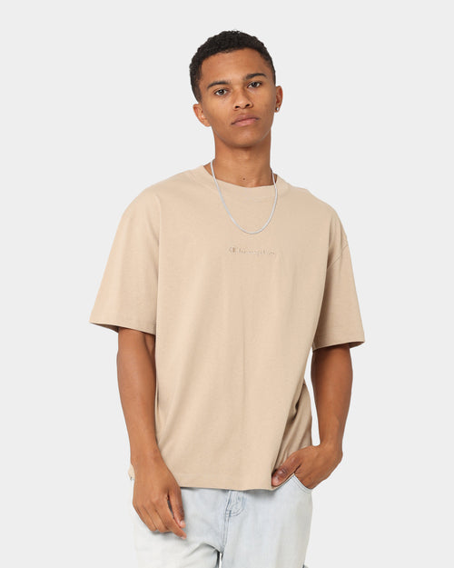 Champion Heritage New Script T-Shirt Cafe Latte