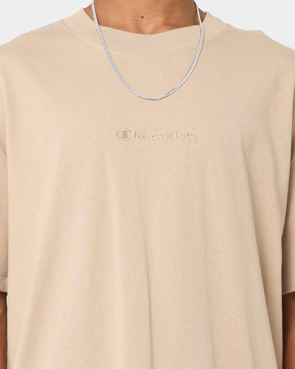 Champion Heritage New Script T-Shirt Cafe Latte