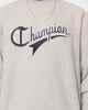 Champion Reverse Weave Cursive Logo Crewneck Oxford Heather