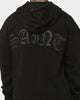 Saint Morta Gothic Appliqué Zipped Vintage Hoodie Vintage Black