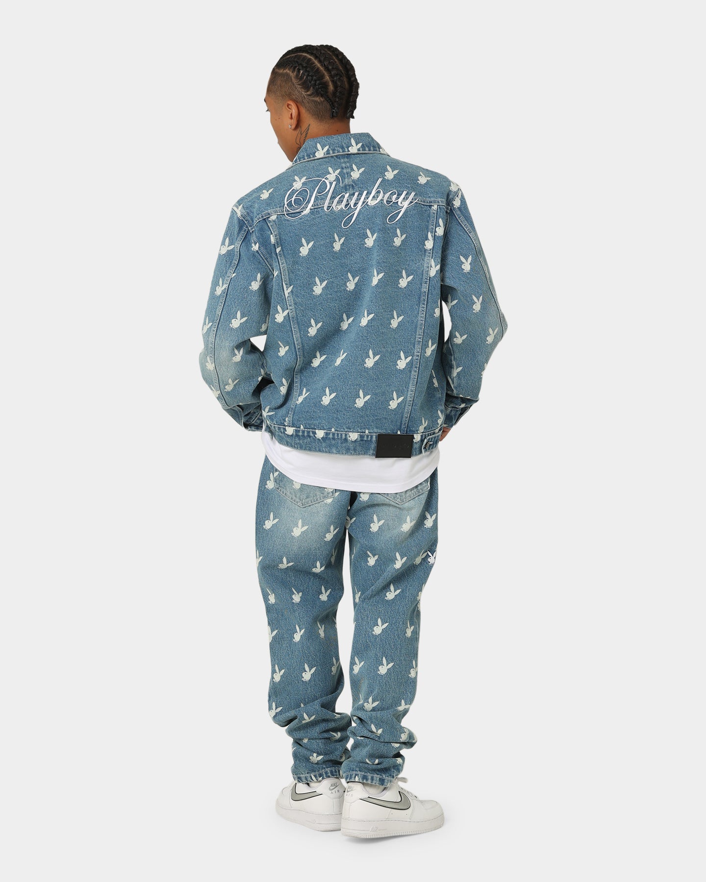 Playboy By CK Players Denim Jacket Vintage Blue | Culture Kings US