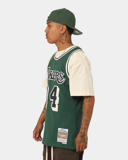 Mitchell & Ness Shaquille O'Neal Los Angeles Lakers #34 Off Court Swingman Jersey Forest Green