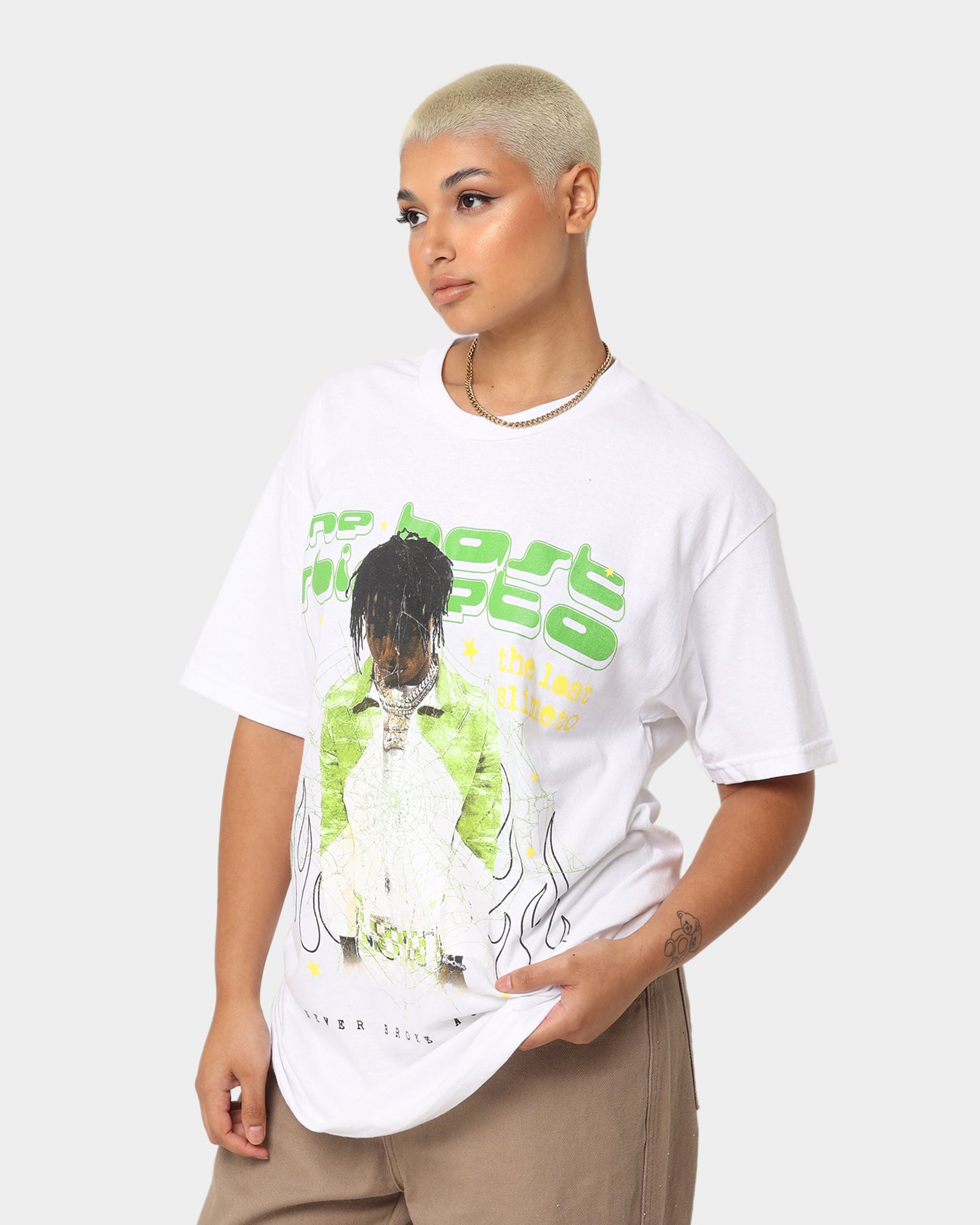 NBA Youngboy Lime Spider T-Shirt White | Culture Kings US