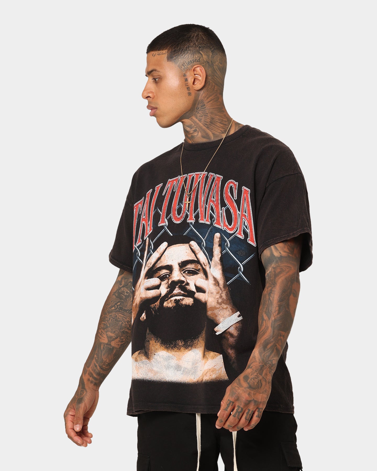 Goat Crew X Tai Tuivasa FTA Vintage T-Shirt Washed Black | Culture