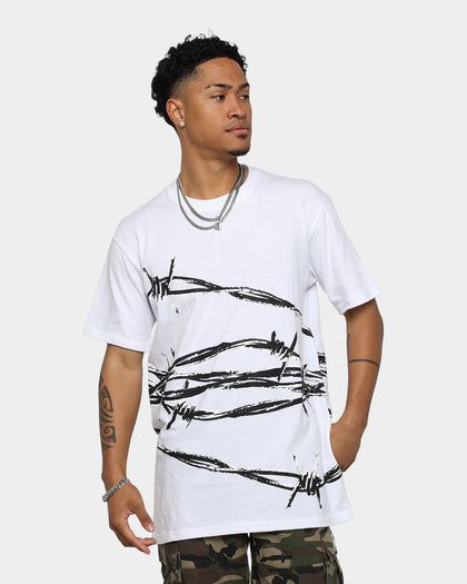 Father Forgive Me Barbwire T-Shirt White