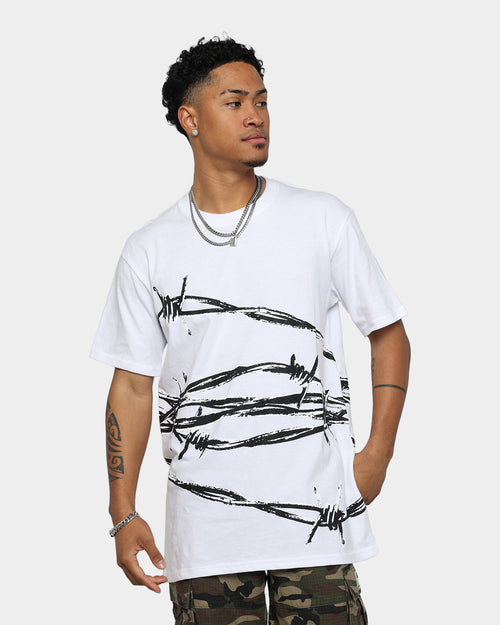 Father Forgive Me Barbwire T-Shirt White