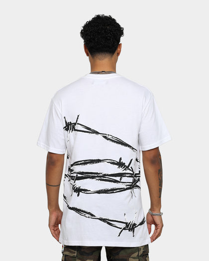 Father Forgive Me Barbwire T-Shirt White