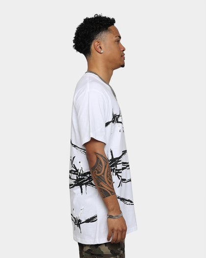 Father Forgive Me Barbwire T-Shirt White