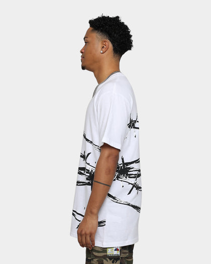 Father Forgive Me Barbwire T-Shirt White