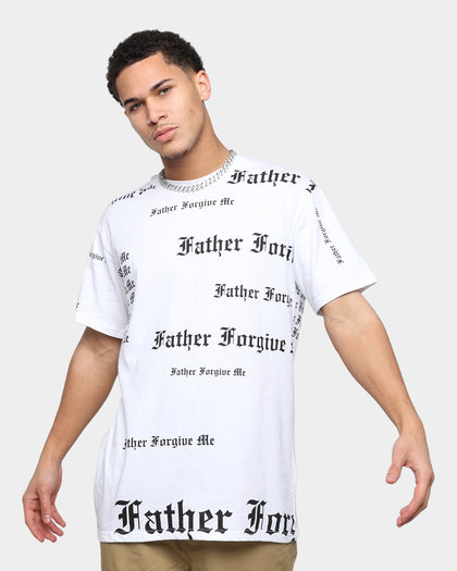 Father Forgive Me All Over FFM T-Shirt White