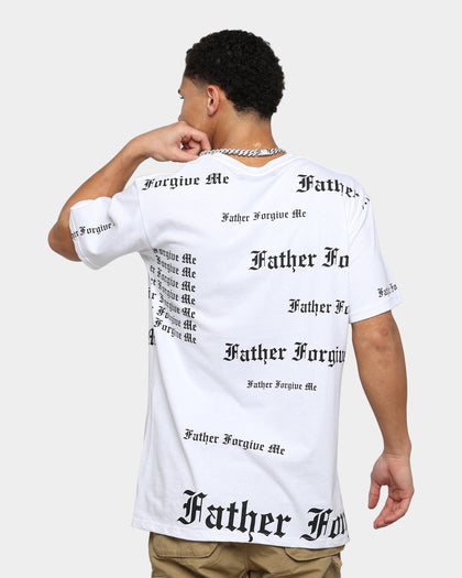 Father Forgive Me All Over FFM T-Shirt White