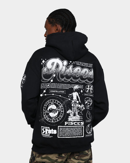Rats Get Fat Pisces Hoodie Black