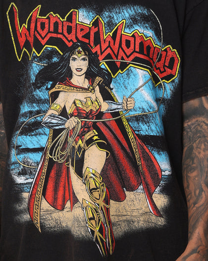 Goat Crew X DC Wonder Woman Metal Vintage T-Shirt Black Wash