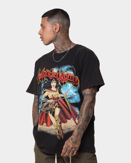 Goat Crew X DC Wonder Woman Metal Vintage T-Shirt Black Wash