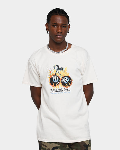 American Thrift Rollars Ball Thrifted Vintage T-Shirt Off White