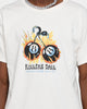 American Thrift Rollars Ball Thrifted Vintage T-Shirt Off White