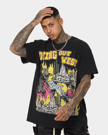 Goat Crew Dying Out West Vintage T-Shirt Black Wash