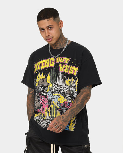 Goat Crew Dying Out West Vintage T-Shirt Black Wash