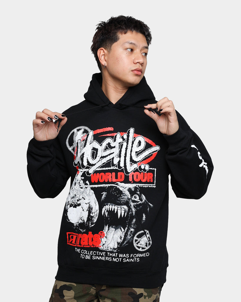 Rats Get Fat Hostile Tour Hoodie Black | Culture Kings US