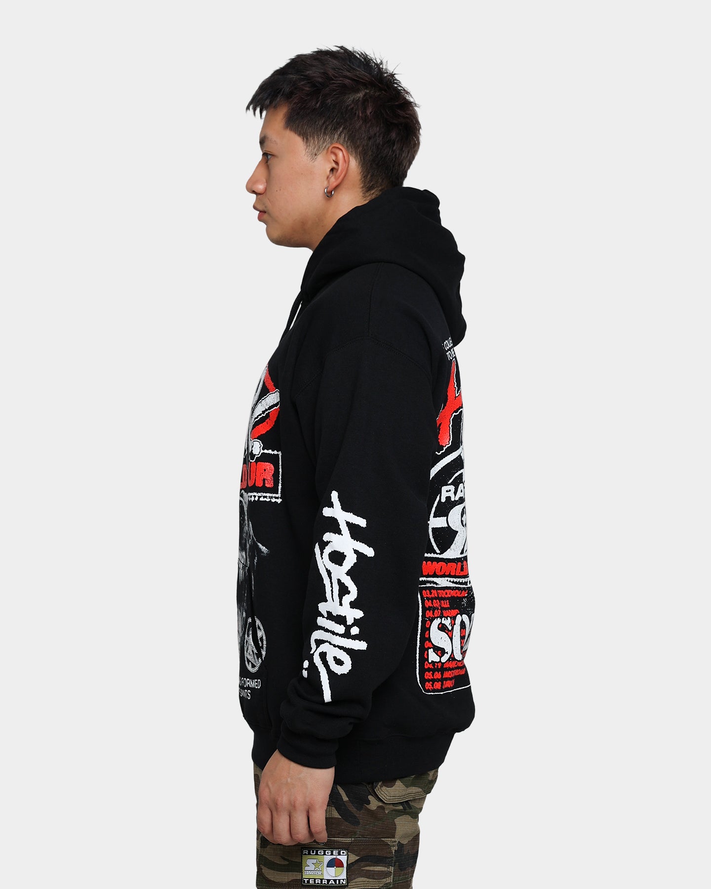 Rats Get Fat Hostile Tour Hoodie Black | Culture Kings US