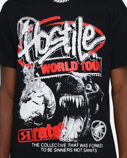 Rats Get Fat Hostile Tour T-Shirt Black