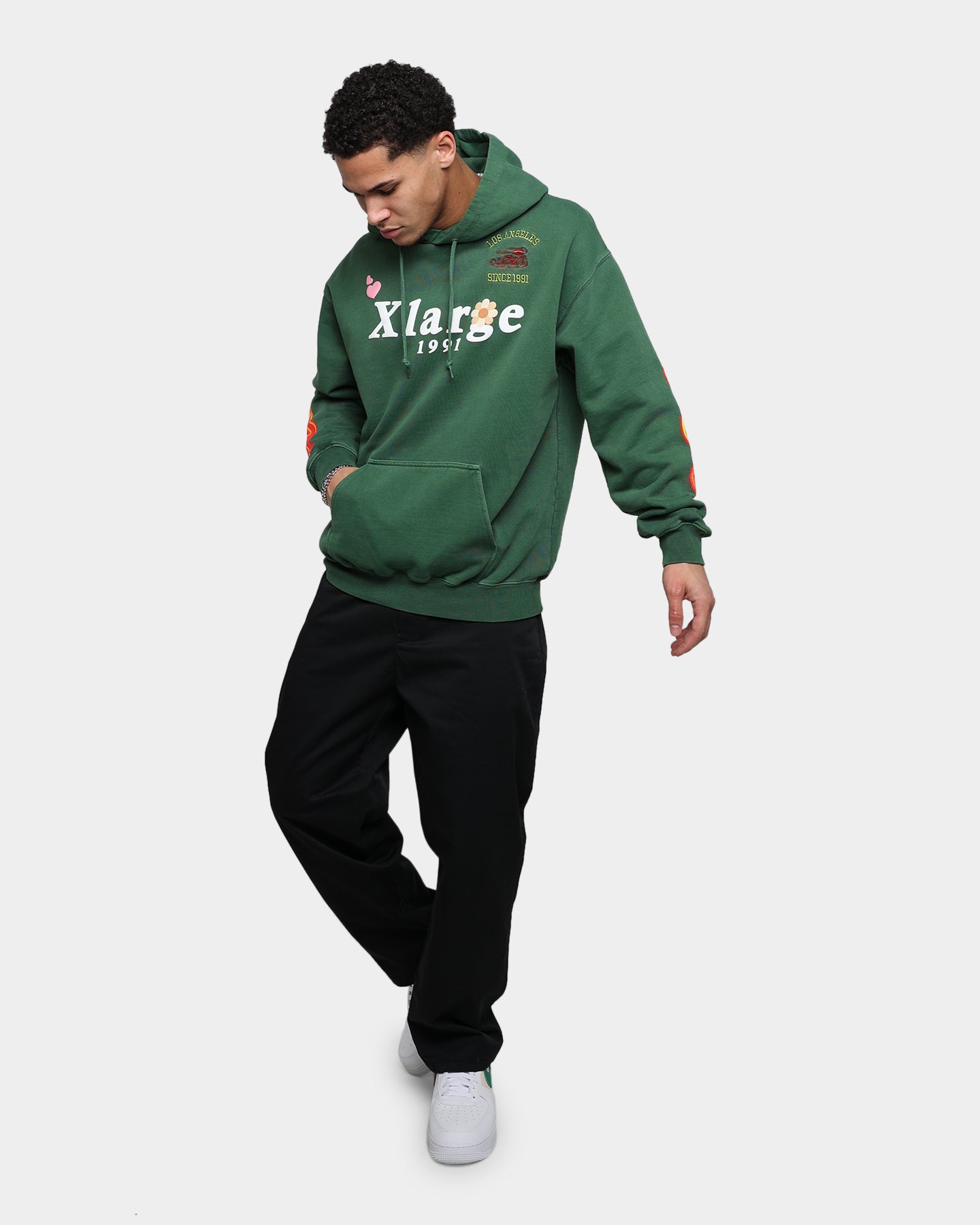 トップス XLARGE PIGMENT DYED HOODIE SWEATSHIRT XLARGE Pigment Dyed Embossed Zip Hoodie Sweatshirt | Urban Outfitters
