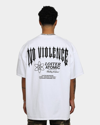 Loiter No Violence Vintage T-Shirt White