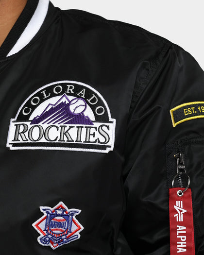 New Era Colorado Rockies Varsity Jacket Black